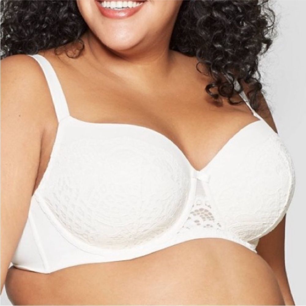 Auden NWT Lightly Lined Balconette Bra in Gesso White Size 46C